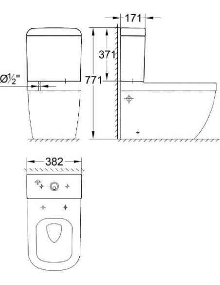 Grohe WC pott Euro Ceramic 39338000 - 5 Grohe WC pott Euro Ceramic 39338000 - 5