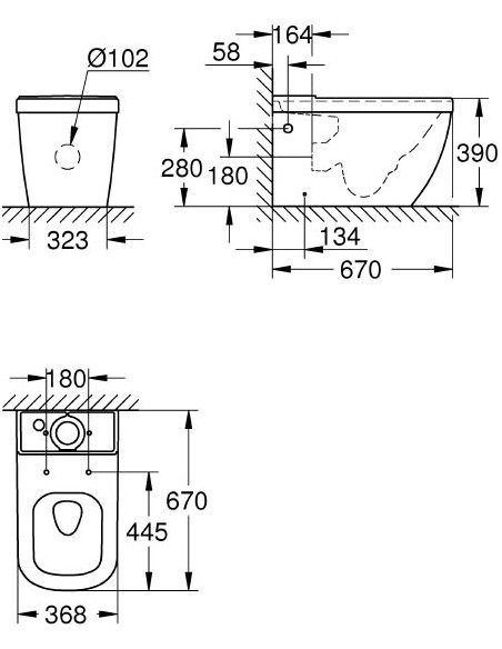 Унитаз Grohe Euro Ceramic 39338000 - 6