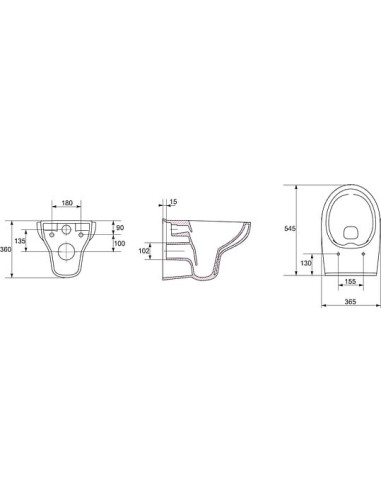 Cersanit pie sienas piekaramais pods Nature clean on - 8