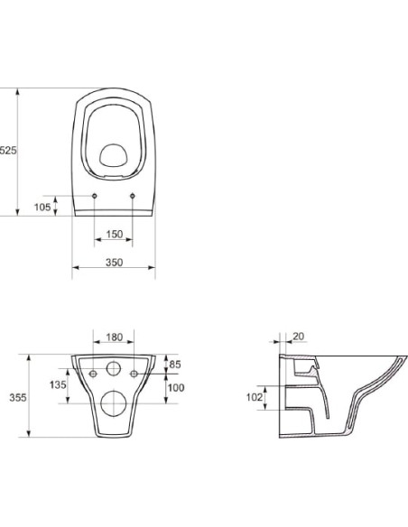 Cersanit pie sienas piekaramais pods Carina new clean on - 15 Cersanit pie sienas piekaramais pods Carina new clean on - 15