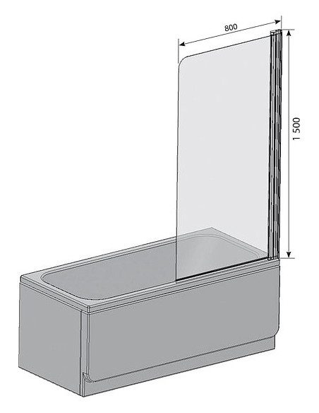 Ravak vannas aizkars CVS1-80 - 5 Ravak vannas aizkars CVS1-80 - 5