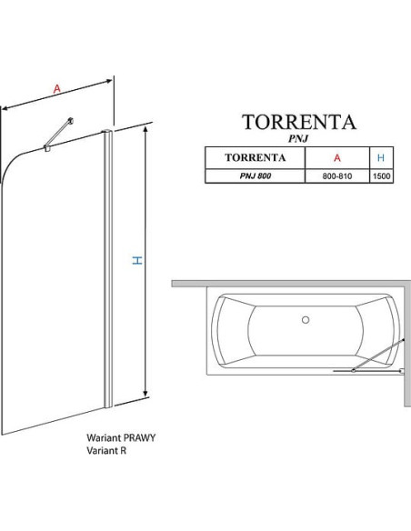 Radaway vannas aizkars Torrenta PNJ