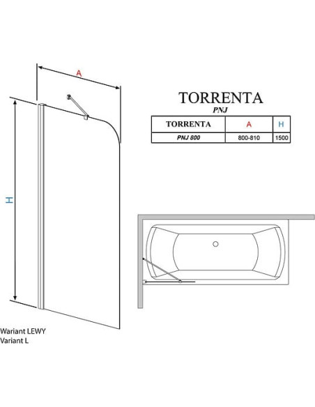 Radaway vannas aizkars Torrenta PNJ