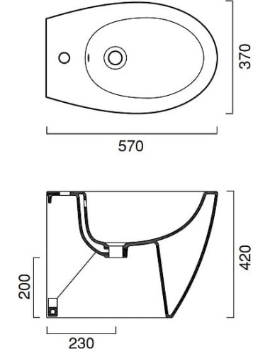 Catalano gridas bidē Velis 57