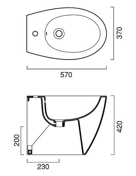 Catalano gridas bidē Velis 57
