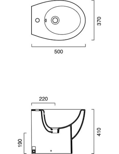 Catalano gridas bidē New Light 50