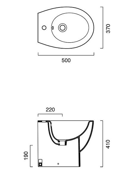 Catalano gridas bidē New Light 50