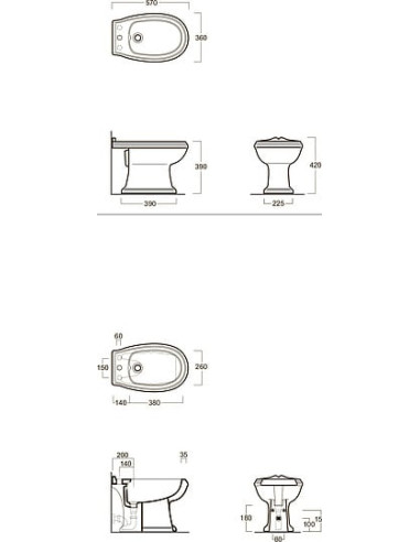 Simas gridas bidē Arcade AR 833