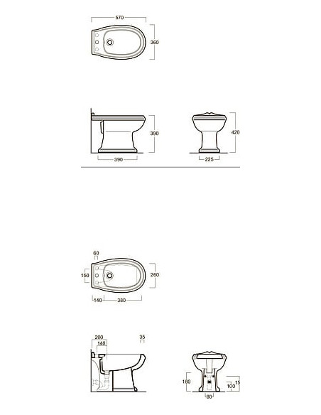 Simas gridas bidē Arcade AR 833