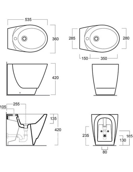 Simas gridas bidē Bohemien BO 04
