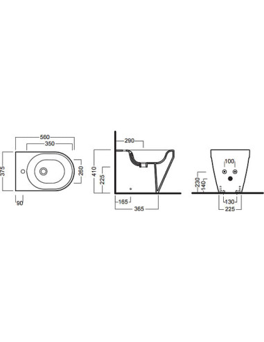 Hatria gridas bidē Daytime Evo
