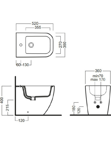 Hatria gridas bidē Bianca Y1V901