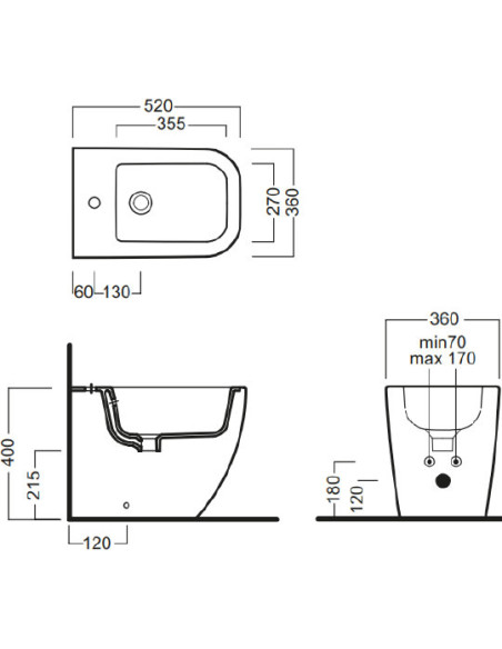 Hatria gridas bidē Bianca Y1V901