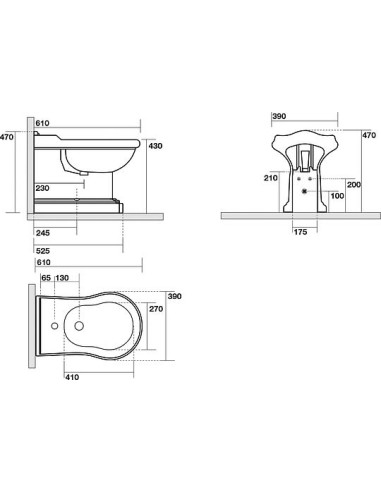Kerasan gridas bidē Retro 1022 - 4