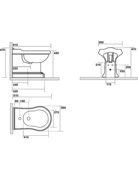 Kerasan gridas bidē Retro 1022 - 4