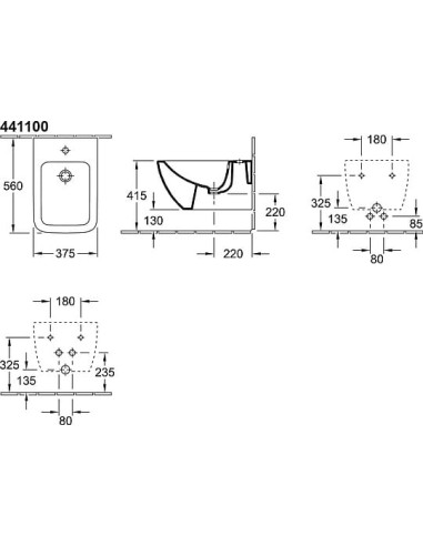 Villeroy & Boch piekaramais bidē Venticello...