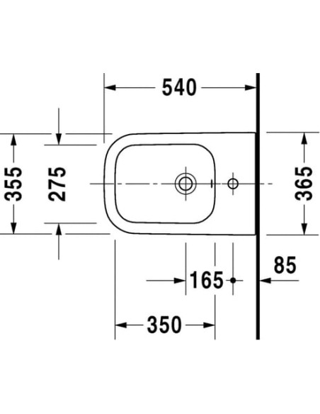 Duravit piekaramais bidē Happy D.2 2258150000