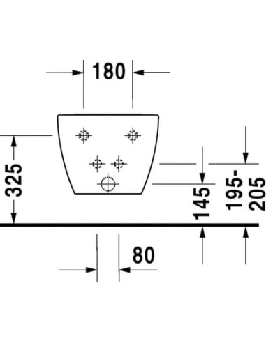 Duravit piekaramais bidē Happy D.2 2258150000