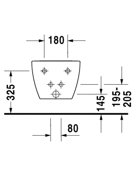 Duravit piekaramais bidē Happy D.2 2258150000