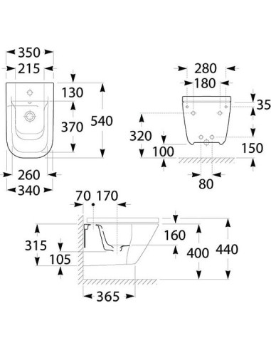 Roca piekaramais bidē Gap 357475000
