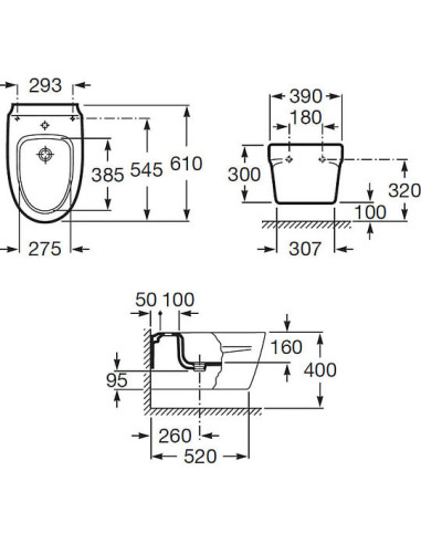 Roca piekaramais bidē Khroma 357655000