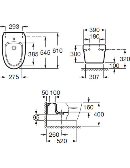 Roca piekaramais bidē Khroma 357655000