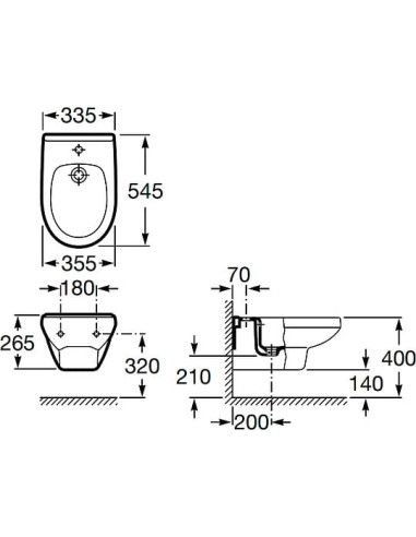 Roca piekaramais bidē Victoria Laura 35530500S
