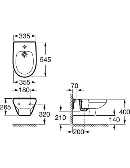 Roca piekaramais bidē Victoria Laura 35530500S
