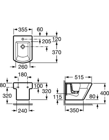 Roca piekaramais bidē Hall 357625000