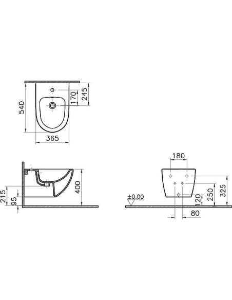 VitrA piekaramais bidē Sento 4338B003-1046 - 3 VitrA piekaramais bidē Sento 4338B003-1046 - 3