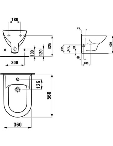 Laufen piekaramais bidē Pro 8.3095.1.000.304.1 - 6