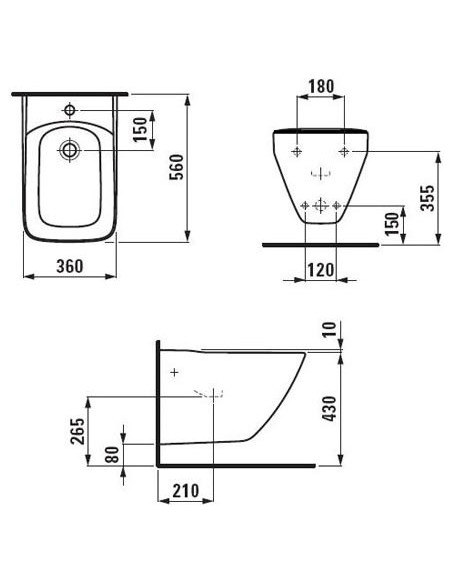 Laufen piekaramais bidē Palace 8.3070.1.000.302.1 - 7 Laufen piekaramais bidē Palace 8.3070.1.000.302.1 - 7