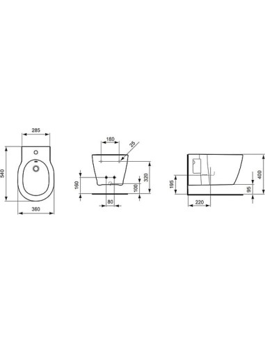 Ideal Standard piekaramais bidē Connect E799701