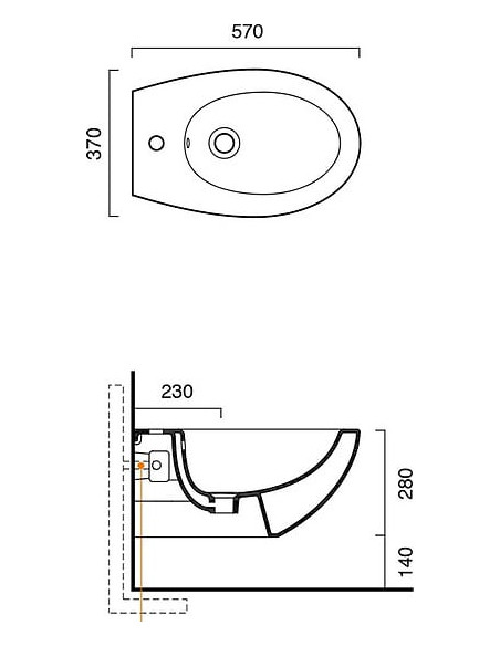 Catalano piekaramais bidē Velis 57
