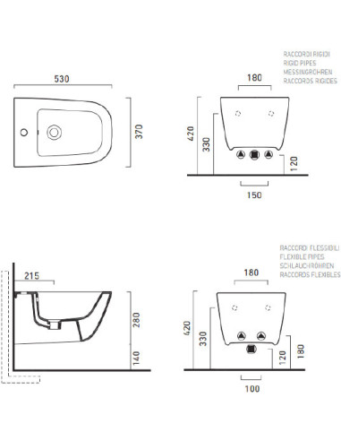 Catalano piekaramais bidē New Light NF 53