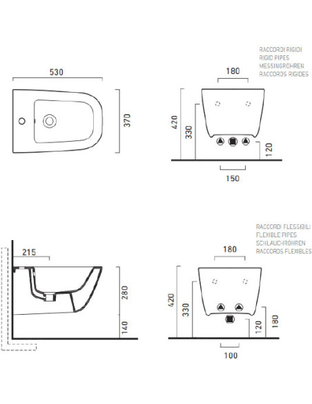 Catalano piekaramais bidē New Light NF 53