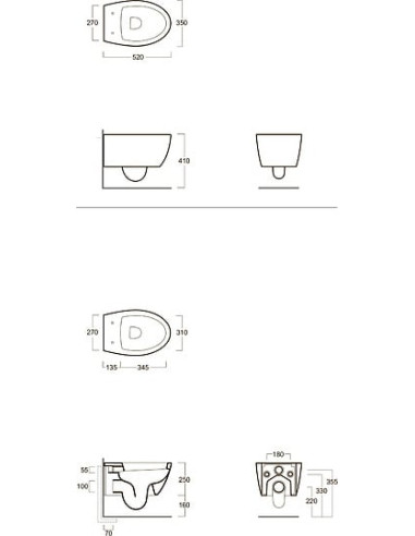 Simas piekaramais bidē LFTSpazio LFT19