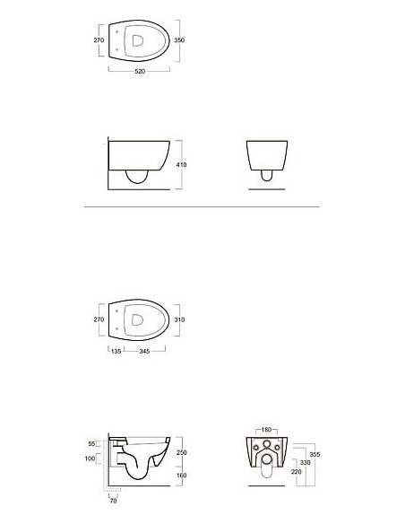Simas piekaramais bidē LFTSpazio LFT19