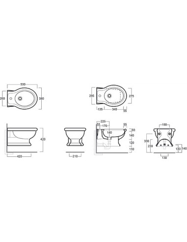 Simas piekaramais bidē Lante LA19