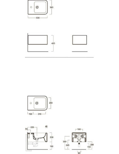 Simas piekaramais bidē Flow FL64