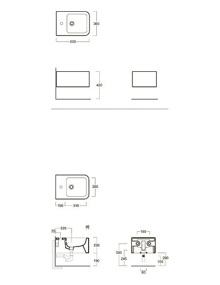 Simas piekaramais bidē Flow FL64