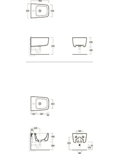 Simas piekaramais bidē Degrade DE29