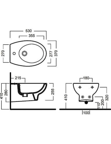 Hatria piekaramais bidē Erika Pro