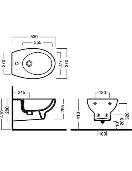 Hatria piekaramais bidē Erika Pro