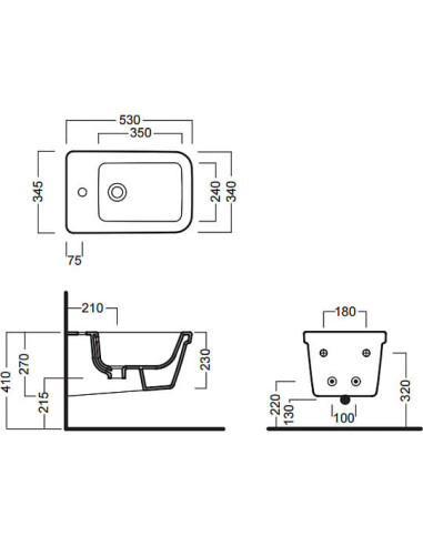 Hatria piekaramais bidē Erika Pro Q
