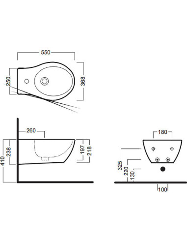 Hatria piekaramais bidē Nido