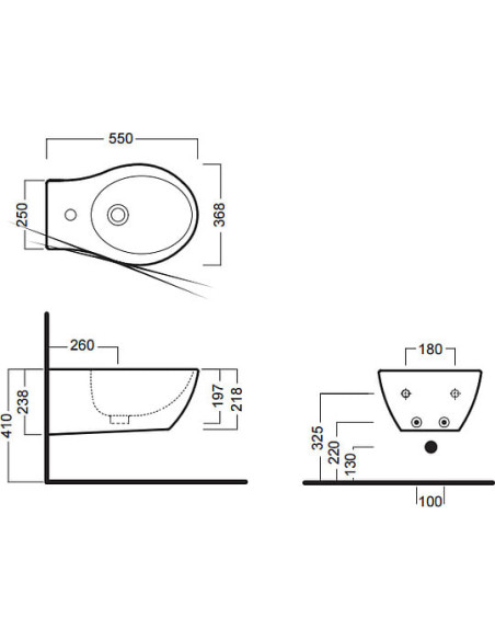 Hatria piekaramais bidē Nido