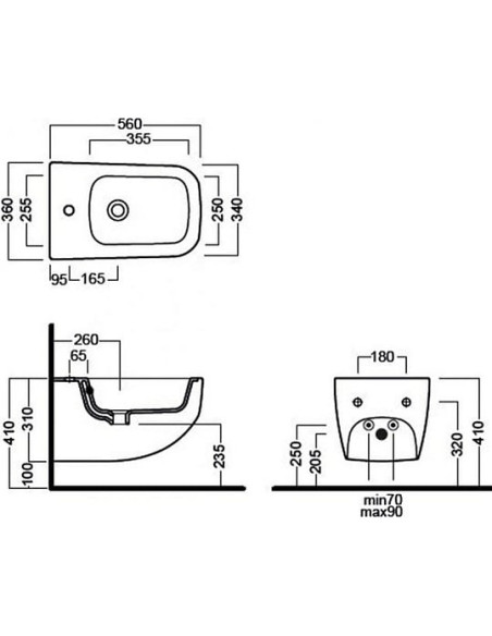 Hatria piekaramais bidē Next Y1F2