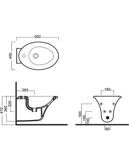 Hatria piekaramais bidē Sculture