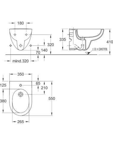 Keramag piekaramais bidē Renova Nr.1 233040